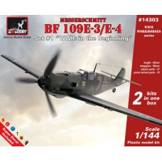 Armory Models Group 1/144 Немецкий истребитель Messerschmitt Bf.109E-3/E-4 "WWII: in the Beginning". № AR14303