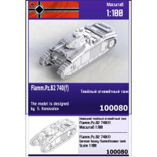 Zebrano 1/100 Немецкий тяжёлый огнемётный танк Flamm.Pz.B2 740(f). № 100080