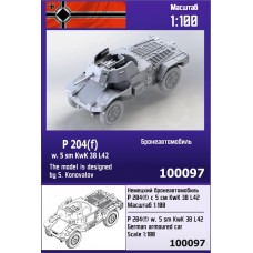 Zebrano 1/100 Немецкий бронеавтомобиль Panzerspahwagen P204 (f) с 50 мм орудием KwK 38 L42. № 100097