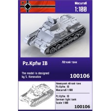 Zebrano 1/100 Немецкий легкий танк Pz.Kpfw. IB. № 100106