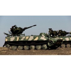 GHQ Models 1/285 Советский зенитный комплекс МТ-ЛБ c ЗУ-23-2. № W70b