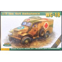 ACE 1/72 Американский автомобиль медицинской помощи Dodge WC-9/18/27 1/2 ton 4x4. № 72596