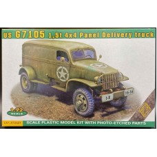 ACE 1/72 Американский грузовой автомобиль Chevrolet G7105 (G506) 1,5t 4x4, с цельнометаллическим кузовом фургон. № 72601