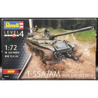 Revell 1/72 Советский средний танк Т-55А/АМ с минным тралом КМТ-6. № 03328