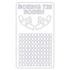 KV Models 1/144 Маска-трафарет для самолёта Boeing 720 (Roden). № 14408