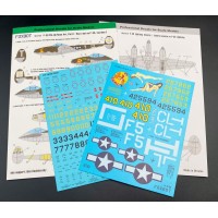 Foxbot 1/32 Декаль Lockheed P-38 Lightning Pin-Up Nose Art с техническими надписями (Часть 1). № 32-019A