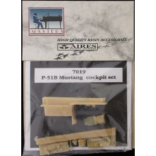 Aires 1/72 Конверсионный набор: P-51B Mustang Cockpit Set (for Hasegawa). № 7019
