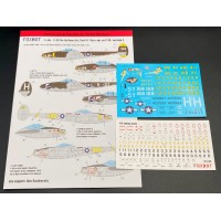 Foxbot 1/72 Декаль Lockheed P-38 Lightning Pin-Up Nose Art с техническими надписями (Часть 4). № 72-069