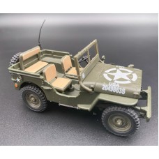 Cararama 1/43 Масштабная модель автомобиля Jeep Willys CJ-2A − 1/4 Ton Military Vehicle, 2049863S. № 813013