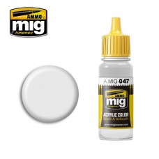 Ammo by Mig Jimenez: Акриловая краска Satin White (Полу-глянцевый белый). AMIG0047